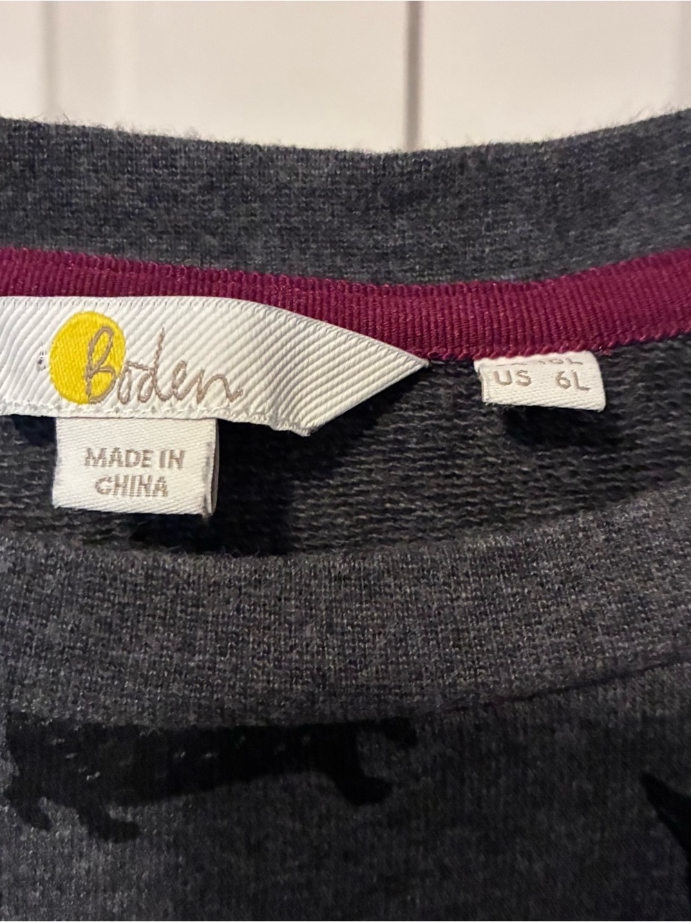 Boden French Terry Jersey Sweatshirt Dress in Doodle Dog - Picture 2 of 2
